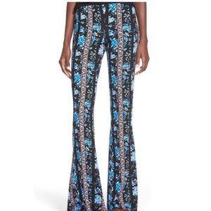 H.I.P. Mixed Print Flare Leg Pants